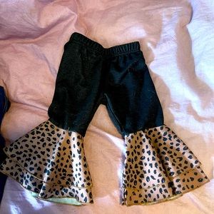 Jean and leopard bell bottoms